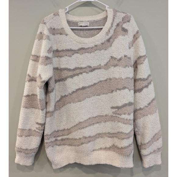 Barefoot Dreams CozyChic Seaside Crewneck Long Sleeve Pullover Large